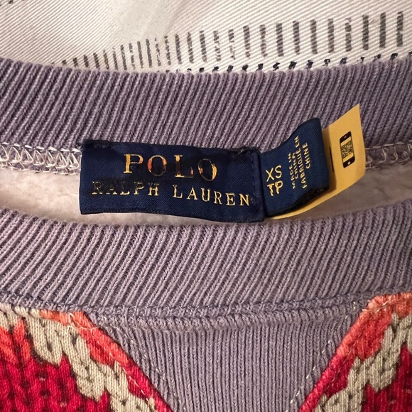 Rare Polo Ralph Lauren Colorful Aztec Southwestern Crew Neck Sweatshirt Size XS - Picture 5 of 5
